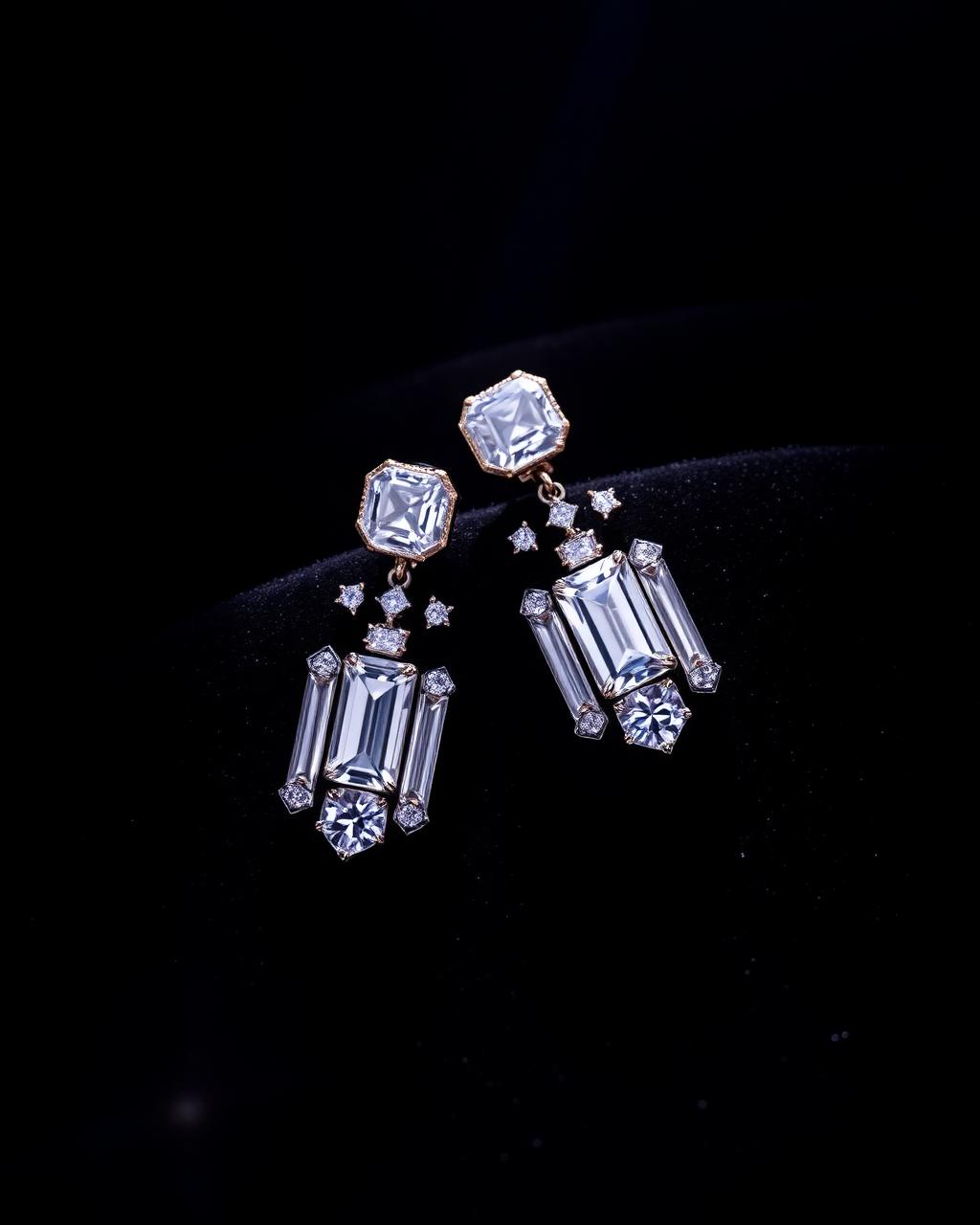 Baguette Diamond Drop Earrings